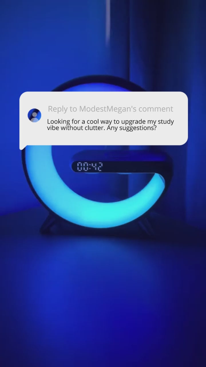 G Lamp Speaker – Bluetooth Speaker with LED RGB Lamp & Wireless Charger